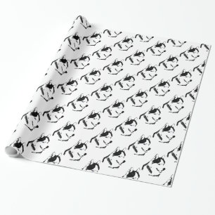 Cadeau Papier Husky Wrapper Papier Husky Sled Chig
