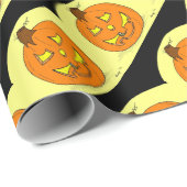 Cadeau Papier Jack o'Lantern (Coin rond)