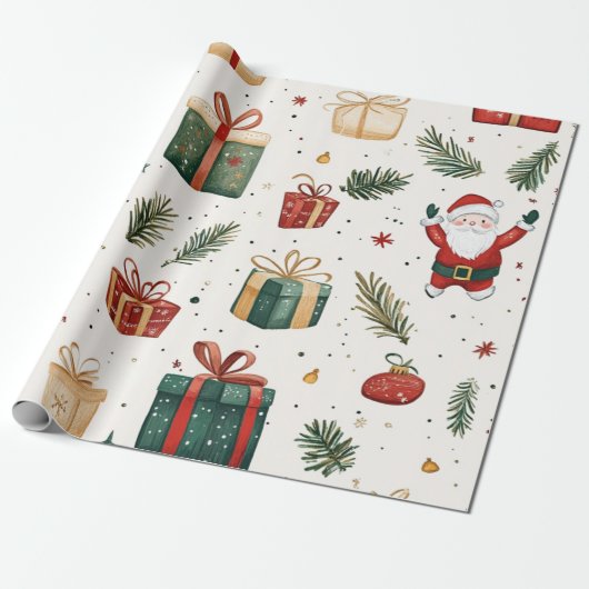 Cadeau Papier kadou Noël santa (Déroulé)