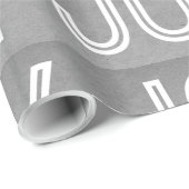 Cadeau Papier Kraft Joy Wrapping, Gris (Coin rond)
