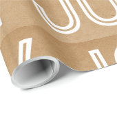 Cadeau Papier Kraft Joy Wrapping, Tan (Coin rond)