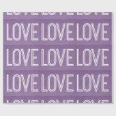 Cadeau Papier Kraft Love Wrapping, violet (Plat)