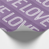 Cadeau Papier Kraft Love Wrapping, violet (Coin)