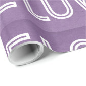 Cadeau Papier Kraft Love Wrapping, violet (Coin rond)