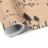 Cadeau Papier Kraft mignon Les plus merveilleux temps de  (Coin rond)