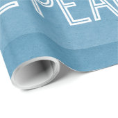 Cadeau Papier Kraft Peace Wrapper, bleu (Coin rond)