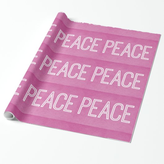 Cadeau Papier Kraft Peace Wrapper, rose (Déroulé)