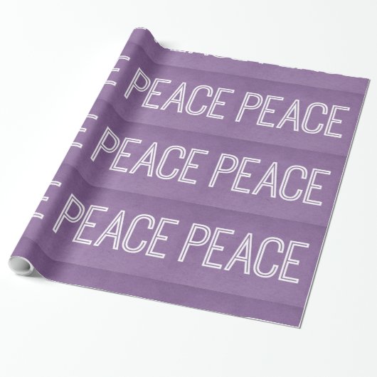 Cadeau Papier Kraft Peace Wrapper, violet (Déroulé)