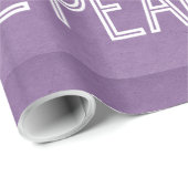 Cadeau Papier Kraft Peace Wrapper, violet (Coin rond)