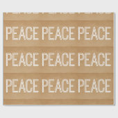 Cadeau Papier Kraft Peace Wrapping, Tan (Plat)