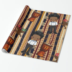 Cadeau Papier Kwanza Wrapper