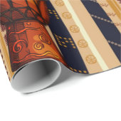 Cadeau Papier Kwanza Wrapper (Coin rond)