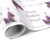 Cadeau Papier Lilacs Wrapper (Coin rond)