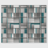 Cadeau Papier Luxueux de Décoration Sarcelle Matrix (Plat)