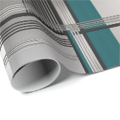 Cadeau Papier Luxueux de Décoration Sarcelle Matrix (Coin rond)
