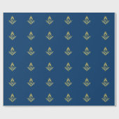 Cadeau Papier maçonnique à envelopper | Freemason Marine (Plat)