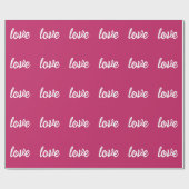 Cadeau Papier Magenta Pink Love Wrapper (Plat)