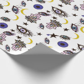 Cadeau papier maléfique enveloppant les yeux, avec lunes, (Coin)