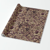 Cadeau Papier marbré Vintage Brown (Déroulé)