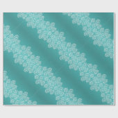 Cadeau Papier Mariage Damask Turquoise (Plat)
