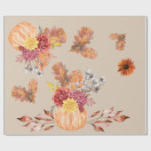 Cadeau Papier Mariage d'automne rustique et confortable (Plat)