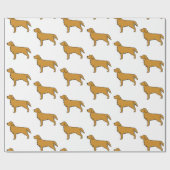 Cadeau Papier Mariage Golden Retriever (Plat)