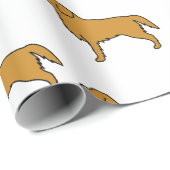 Cadeau Papier Mariage Golden Retriever (Coin rond)