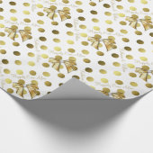 Cadeau Papier Mariage personnalisé Gold et White (Coin)