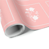 Cadeau Papier Mariage Rose corail (Coin rond)