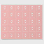 Cadeau Papier Mariage Rose corail (Plat)