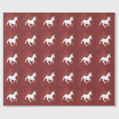 Cadeau Papier Mariage Unicorne Rouge (Plat)