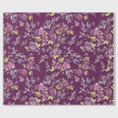 Cadeau Papier Motif à aquarelle violet (Plat)