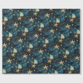 Cadeau Papier Motif à écorce de poisson d'océan (Plat)