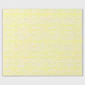 Cadeau Papier Motif à enveloppement citronné jaune (Plat)