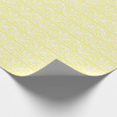 Cadeau Papier Motif à enveloppement citronné jaune (Coin)