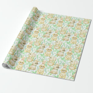 Cadeau Papier Motif à enveloppement de lapins mignons