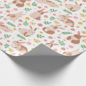 Cadeau Papier Motif à enveloppement de lapins mignons (Coin)