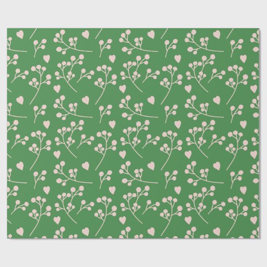 Cadeau Papier Motif à feuille de fleurs (Plat)
