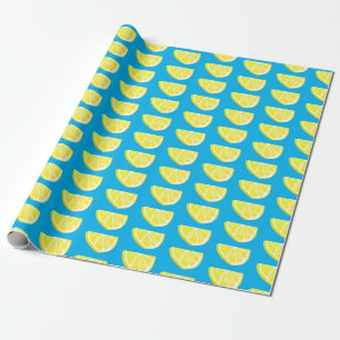 Cadeau Papier Motif à lessive citron
