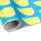 Cadeau Papier Motif à lessive citron (Coin rond)
