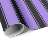 Cadeau Papier Motif à rayures violettes et noires (Coin rond)