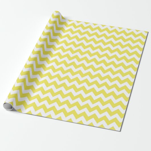 Cadeau Papier Motif Abstrait jaune (Déroulé)