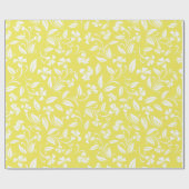 Cadeau Papier Motif Abstrait jaune (Plat)