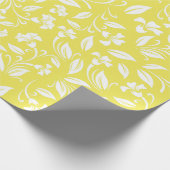 Cadeau Papier Motif Abstrait jaune (Coin)