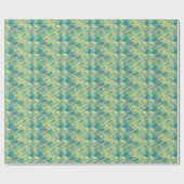 Cadeau Papier Motif Abstrait jaune vert violet (Plat)