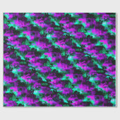 Cadeau Papier Motif Abstrait violet noir et vert (Plat)