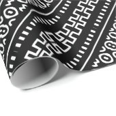Cadeau Papier Motif africain (Coin rond)