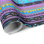 Cadeau Papier Motif africain (Coin rond)