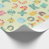 Cadeau Papier Motif Alphabet (Coin)