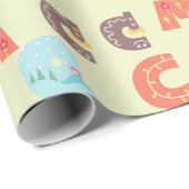 Cadeau Papier Motif Alphabet (Coin rond)